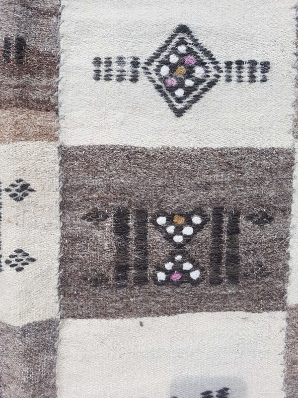 Antique Handmade African Berber Blanket Beautiful Multicolor Kilim Rug 208x124cm gallery