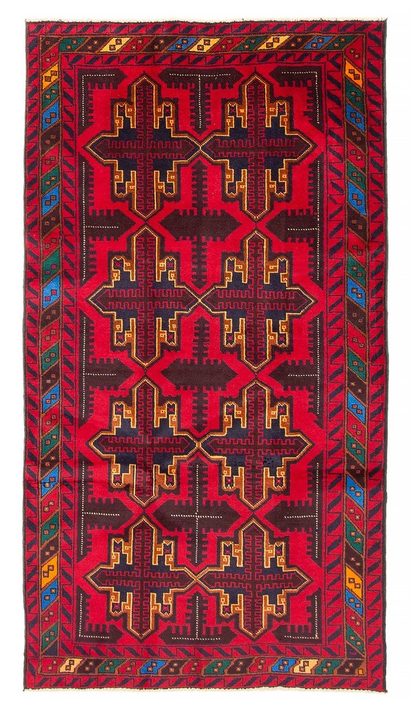 Vintage Oriental Hand-Knotted Carpet 3'5" x 6'4" Traditional Wool Area Rug