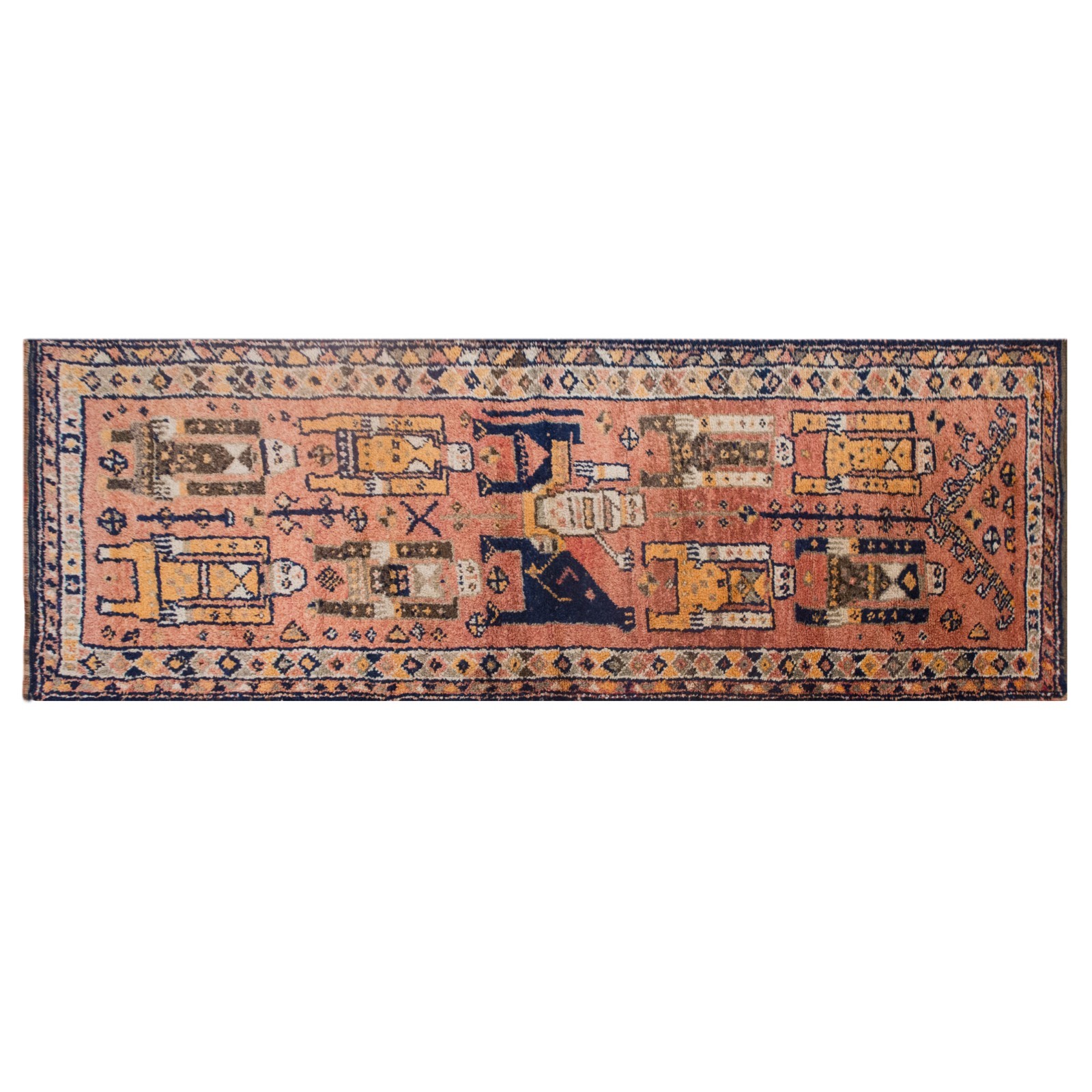 Vintage Turkish Oushak Runner 3x10 ft | 105 x 305 cm Handmade Wool Rug, 60+ Yr gallery