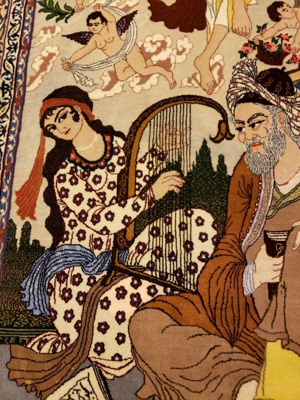 4 x 6 Hand Woven Signed Pictorial Oriental Rug gallery