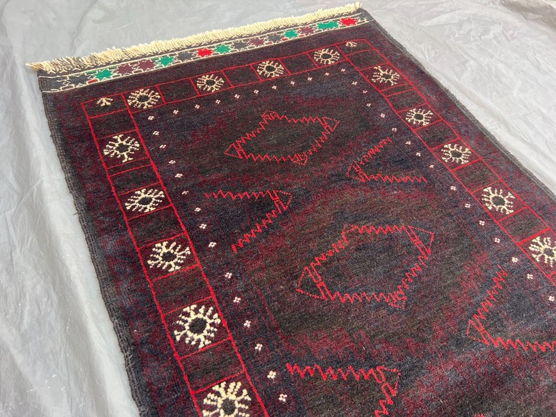 2'10 x 8'10 Vintage Afghan Baluchi Runner Rug Handmade Wool Tribal Area Carpet gallery