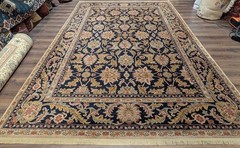 Karastan Rug 8.8 x 12 Antique Legends Agra Black Wool Carpet
