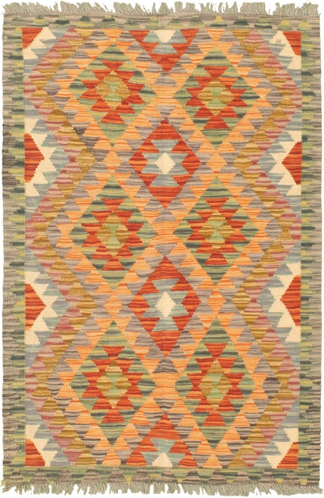 Vintage 3'2" x 5'1" Traditional Wool Hand Woven Oriental Area Rug