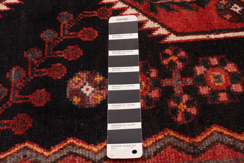 Vintage Hand-knotted Runner Rug 3'9" x 10'4" Traditional Oriental Wool Carpet gallery