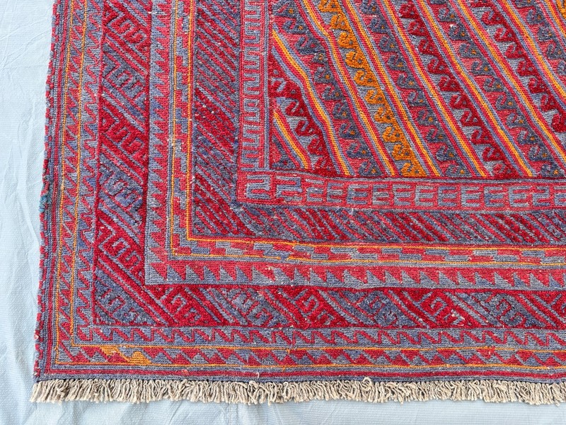 7 x 9 ft Stunning Vintage Afghan Herati Mishwani Barjasta Natural Vegetable Dye gallery