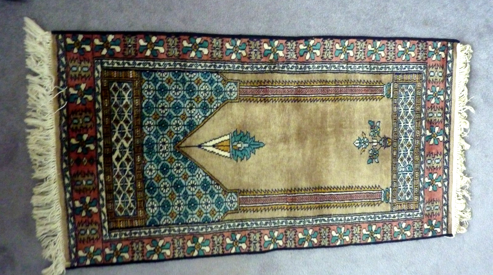 Vintage Rug 3' 6" x 2' Decorative wool rug gallery