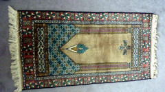 Vintage Rug 3′ 6″ x 2′ Decorative wool rug