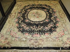Vintage Chinese Aubusson Rug Hand Knotted Silk 8′ x 10′