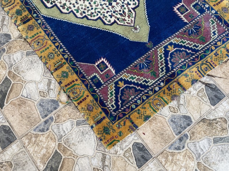 1980s Geometric Turkish Vintage Tribal Handmade Anatolian Area Rug 3′1.8″x5′8.1 gallery