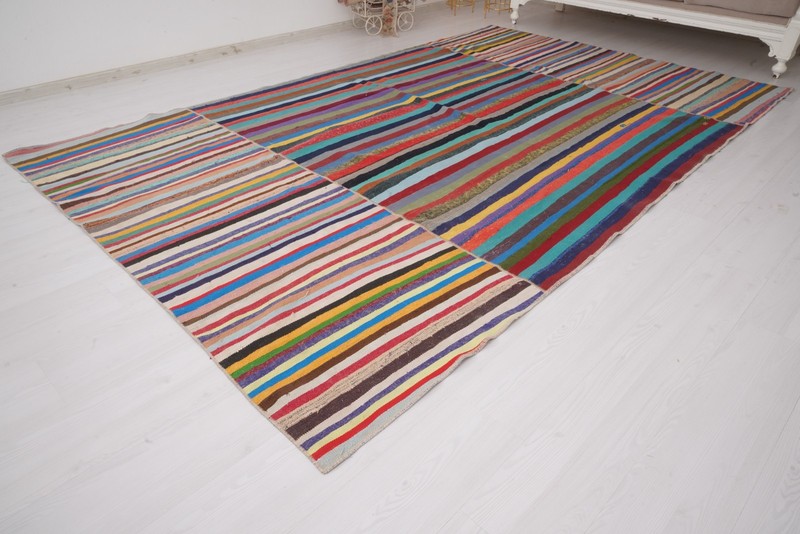 Turkish Vintage Rug 7x11 Oversize Rug Large Oushak Rug Handmade Natural Rug 811 gallery