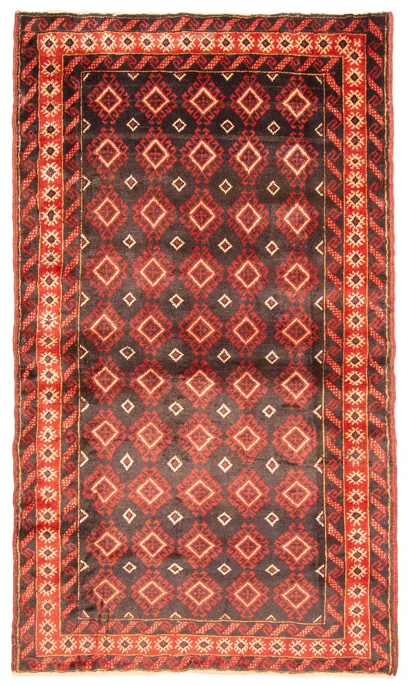 Vintage Hand-Knotted Area Rug 3'5" x 6'1" Traditional Oriental Wool Carpet