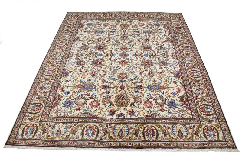 10X13 ft Rare Handmade Wool Oriental Rug Vintage Carpet Floral Style Home Décor gallery
