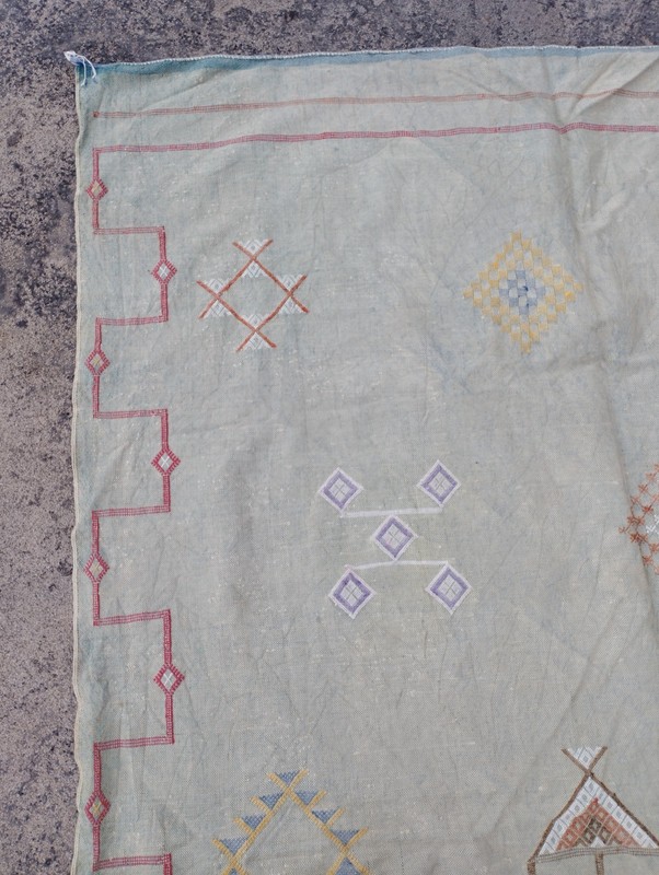 Vintage Handmade Moroccan Tribal Wool Kilim Rug 234x135 cm gallery