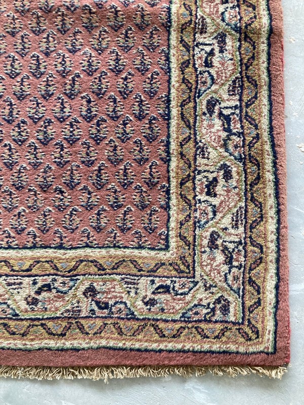 Vintage Traditional Hand-knotted Geometric Floral Oriental Runner Rug 285x82 cm gallery