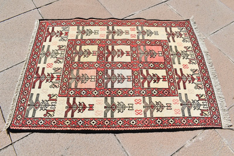 Caucasian Silk Soumak Rug 29'' x 39'' Oriental Silk Soumak Rug Fine Quality Rug gallery