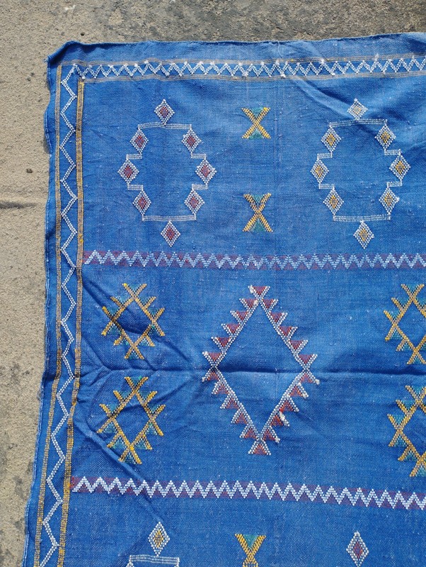 Vintage Traditional Oriental Turkish Multicolor Wool Kilim Rug Carpet 138x90 cm gallery