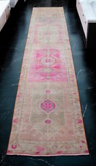 Turkish Runner Rug, Hand Made Rug, Tribal Wool Rug, Ethnic Runner 2.5 x 11.1 ft