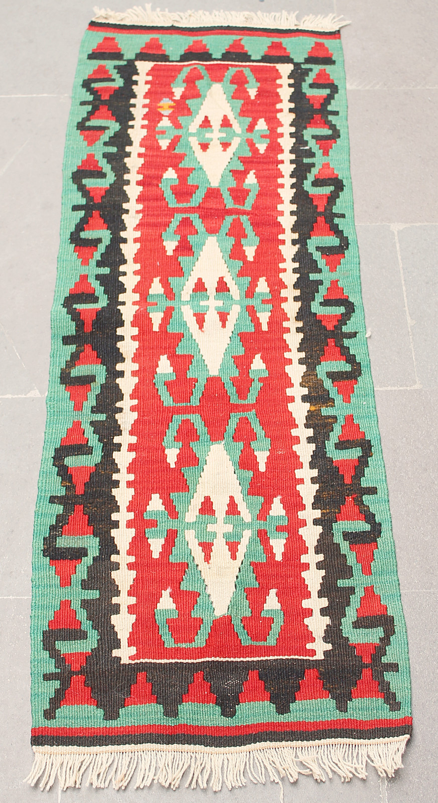 Turkish Rug 17''x50'' Oriental Vintage Runner Multi Color Corridor Hallway Kilim gallery