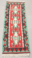 Turkish Rug 17”x50” Oriental Vintage Runner Multi Color Corridor Hallway Kilim
