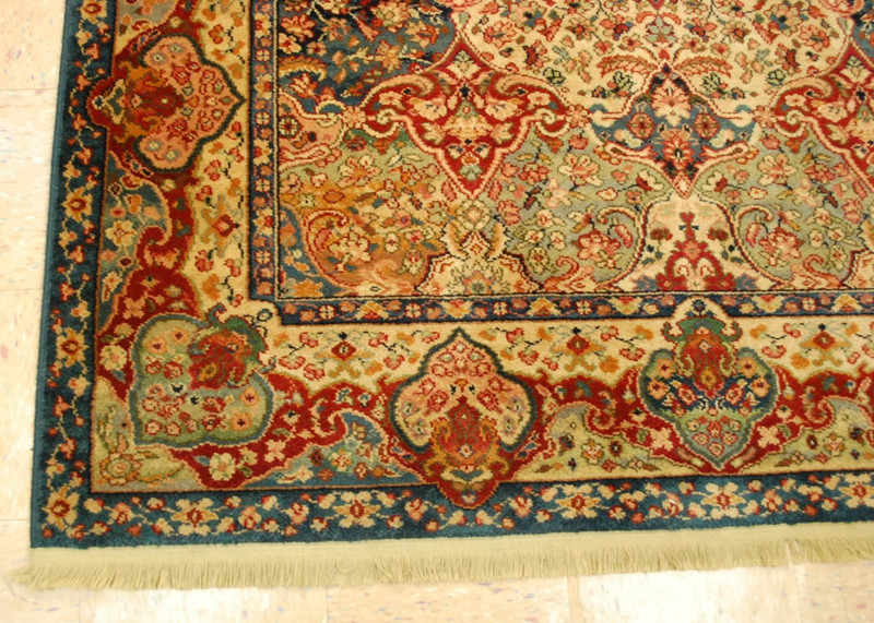 MINT AUTHENTIC AMERICAN KARASTAN MULTICOLORED RUG 5'9"X9' KIRMAN PANEL #900/903 gallery