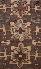 Dark Brown Tribal Hand-knotted Geometric Wool Anatolian Oriental Accent Rug 1×2