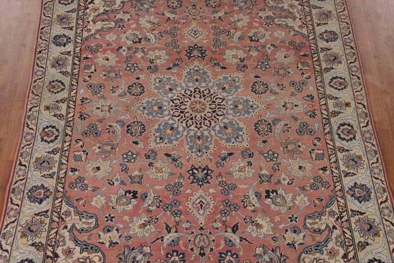 Vintage Pink Classic Area Rug 7x10 Floral Traditional Room Size Wool Carpet gallery