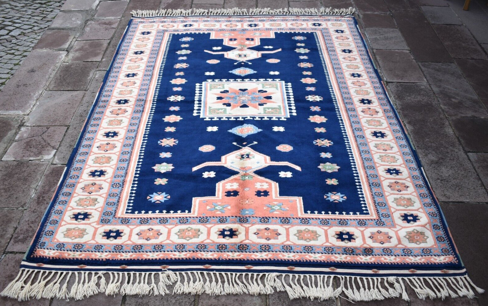 Vintage Turkish Rug 80'' x 116'' Hand-knotted Yuruk Rug Home Decor Wool Rug gallery