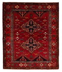 Vintage 5’9″ x 6’9″ Traditional Hand Knotted Vegetable Dye Wool Area Rug