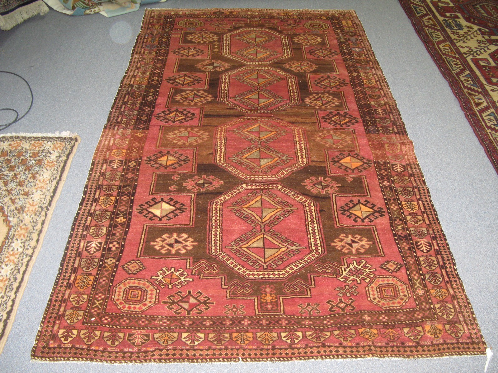 Antique Shirvan Caucasian Russian Hand Knotted Wool Rug Gallery Runner 4'8 x 8'4 gallery