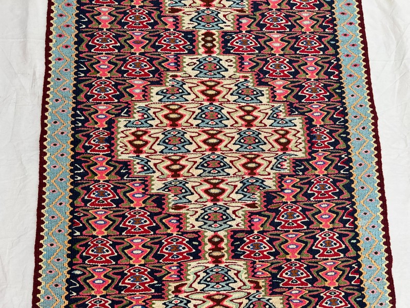67 x 234 cm Stunning Vintage Super Fine Quality Senneh Knots Five Medallion Rug gallery