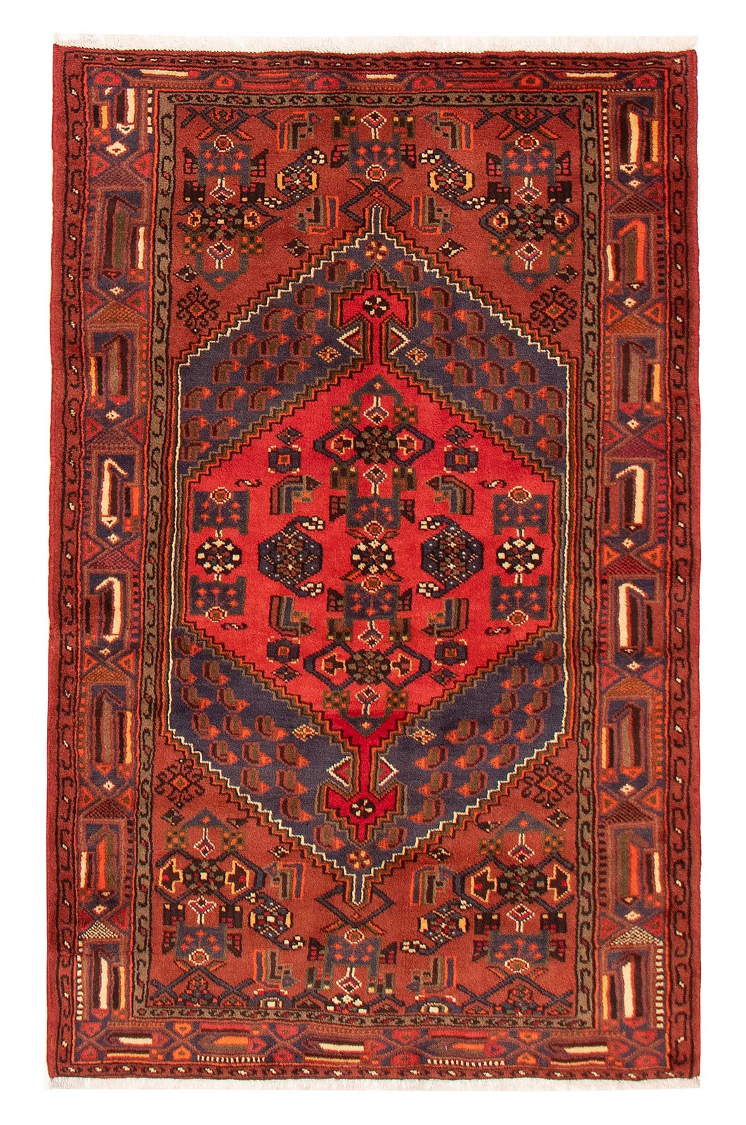 Vintage Traditional Hand-Knotted Area Rug 4'0" x 6'5" Oriental Wool Carpet gallery