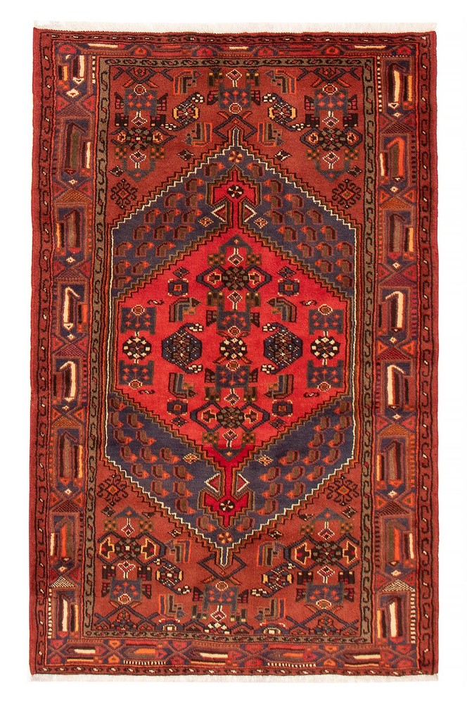Vintage Traditional Hand-Knotted Area Rug 4'0" x 6'5" Oriental Wool Carpet