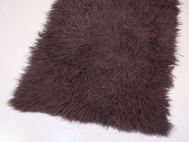 3x7 Genuine Sheepskin Area Rug Natural Wool Shag Throw Purple 2.6x6.6 ft gallery