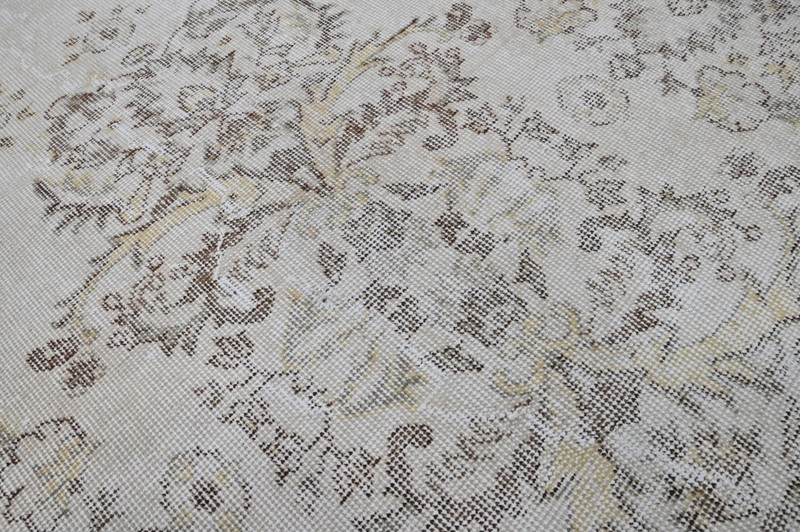 Oushak Turkish Vintage Rug 5x8 Kilim Rug Anatolian Handmade Boho Decor BEIGE gallery
