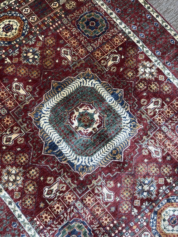 Afghan Mamluk Wool Rug 6x8 Ft Fine Quality Hand Knotted Geometric Area Carpet gallery