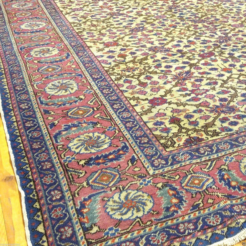 Genuine Ca1900-1939s Antique Wool Pile Turkish Hereke Rug 8x11ft gallery