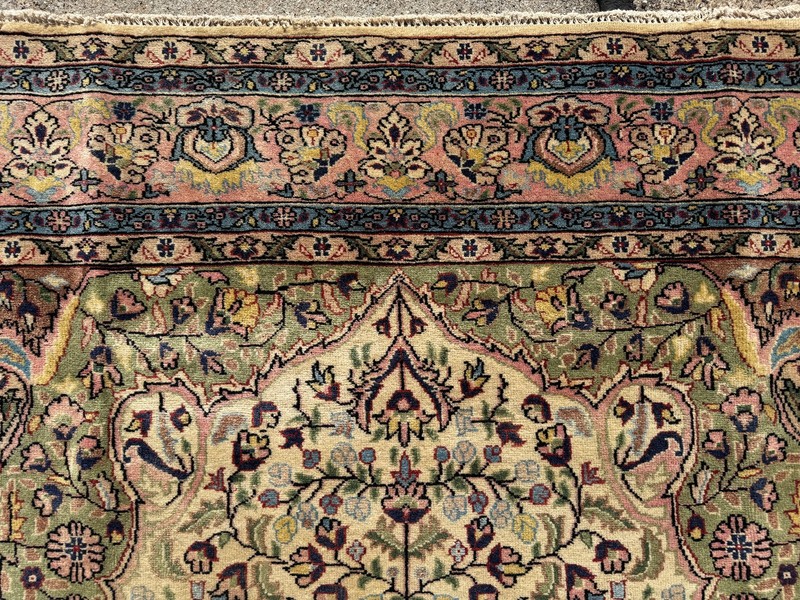 VINTAGE TURKISH RUG 7x10 oriental KEYSARI fine handmade handwoven pink blue 8x10 gallery