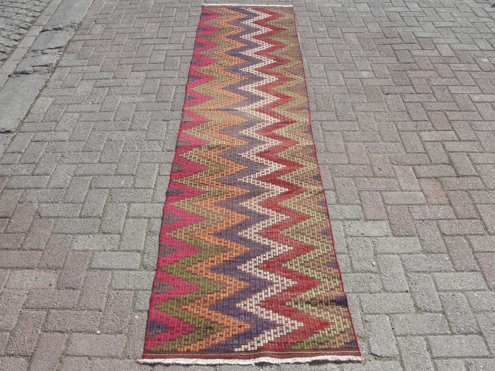 2x10 ftRunner Turkish Kilim Rug Area – Handmade Area Large Rugs for Living Room