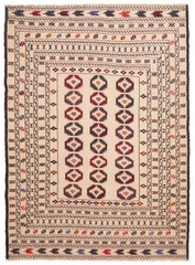 Vintage Hand Woven Area Rug 4’5″ x 6’5″ Traditional Wool Oriental Carpet