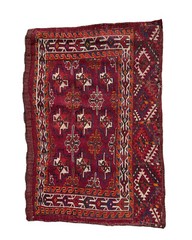 Rug antique carpet antique oriental tribal Turkoman Yomud Turkmen chuval