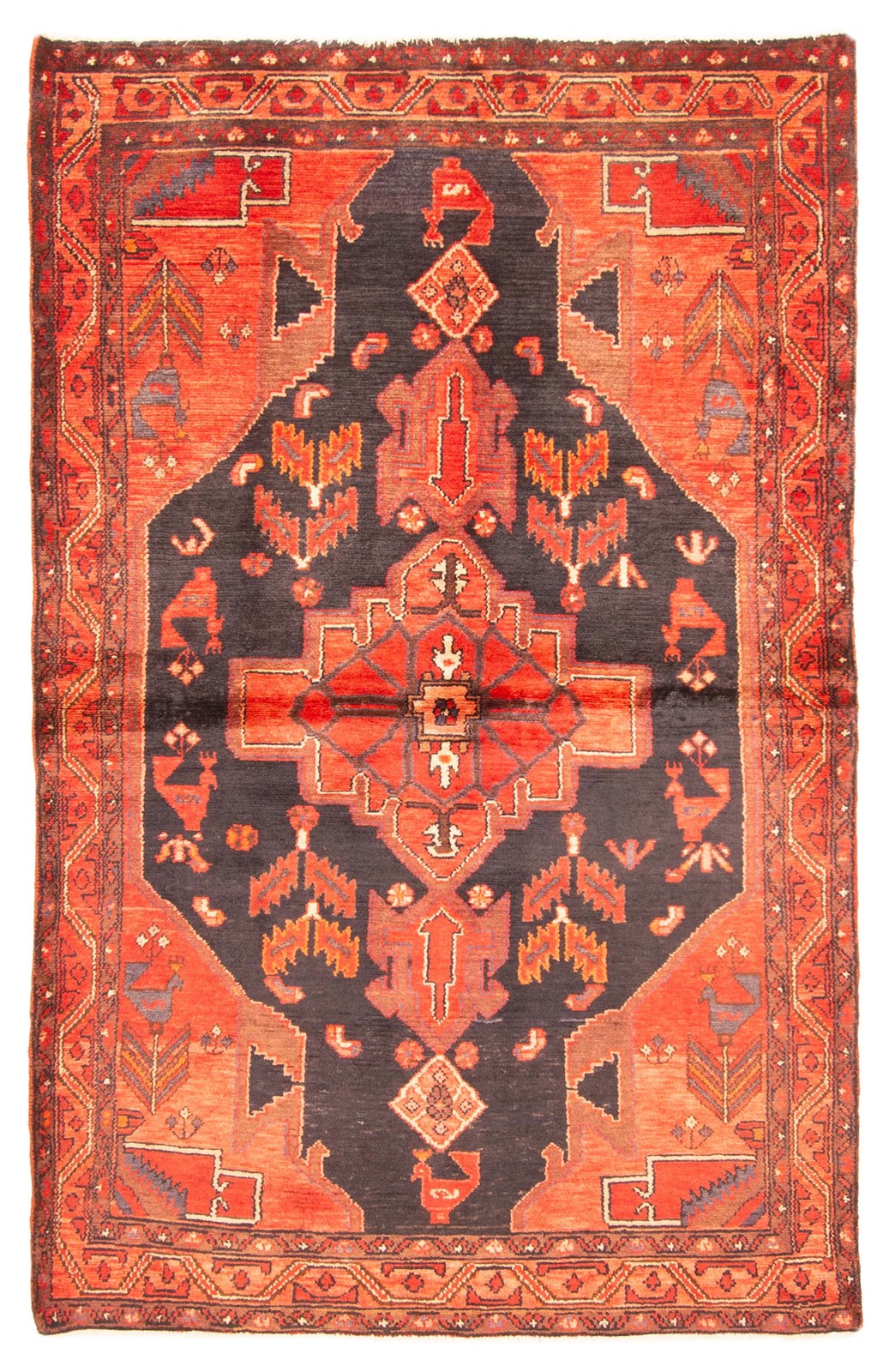 Traditional Vintage Hand-Knotted Area Rug 4'1" x 6'8" Oriental Wool Carpet gallery