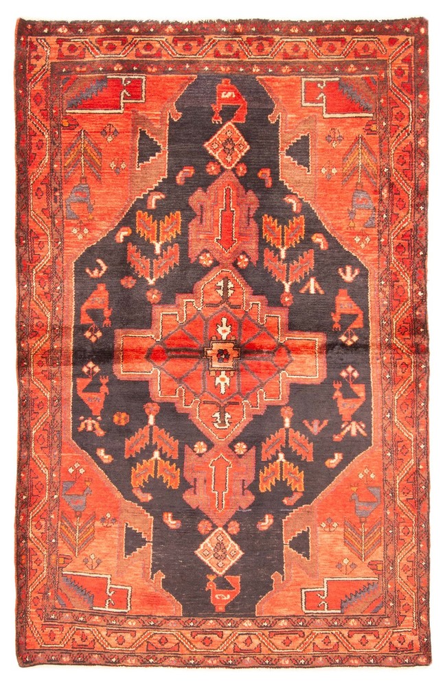 Traditional Vintage Hand-Knotted Area Rug 4'1" x 6'8" Oriental Wool Carpet