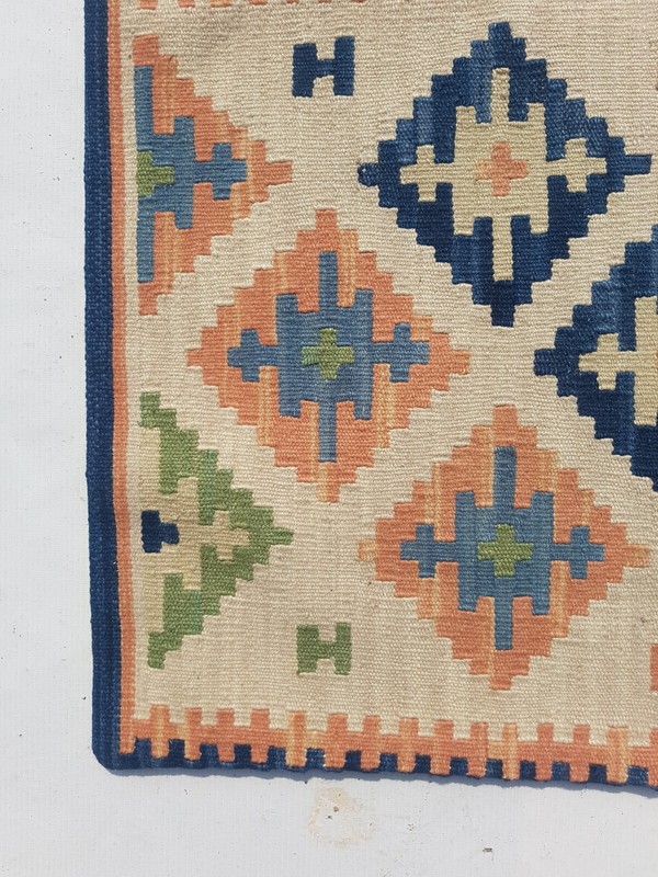 Vintage Traditional Handcrafted Swedish Kilim Rug for Home Décor 50x49 cm gallery