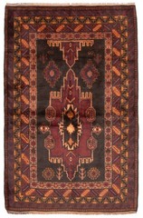Vintage 3’9″ x 6’0″ Traditional Hand Knotted Vegetable Dye Wool Area Rug
