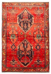 Vintage Hand-Knotted Area Rug 4’0″ x 5’11” Traditional Oriental Wool Carpet