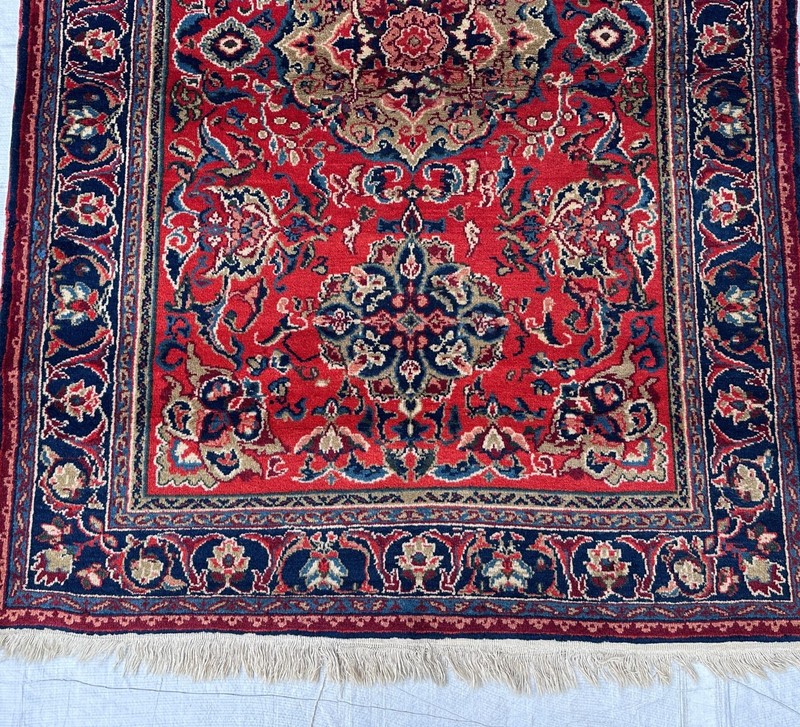 Vintage Oriental Rug 4x6 Hand Knotted Traditional Wool Area Carpet 3.11x5.10 Ft gallery