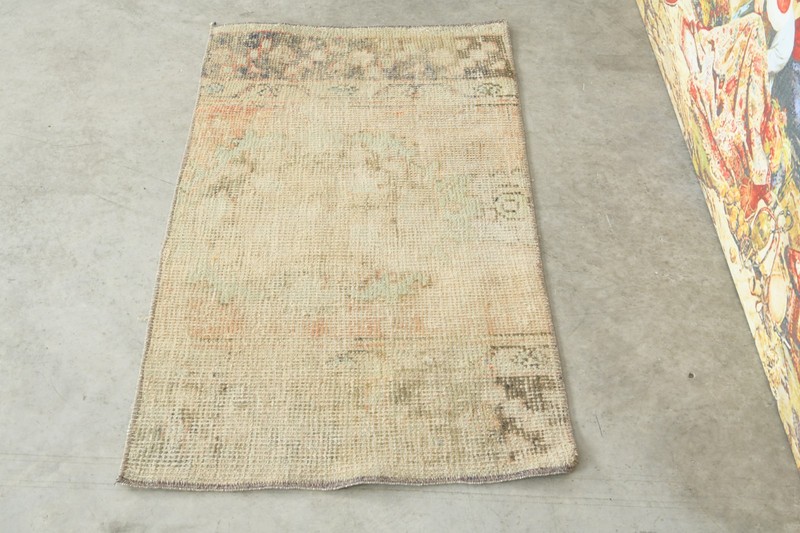 2x3 Turkish Door Mat Rug Hand-Knotted Mini Carpet Vintage Small Rug Boho,568 gallery
