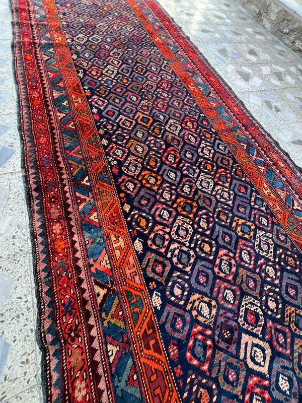 100 X 360 COLLECTORS ITEM Antique Stunning Maresali Boteh Azerbaijan Hallway Rug gallery