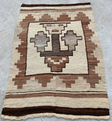 Vintage Handmade Peruvian Pictorial Kilim Rug 161×110 cm