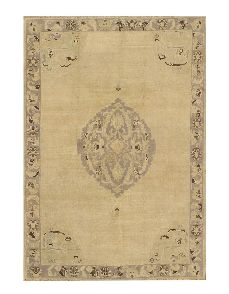 Beige Antique Oushak 5'3" X 7'7"